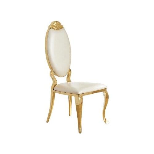 Light luxury dining chair Nordic household Hong Kong style simple metal American restaurant stainless steel backrest chair