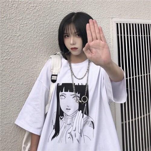 2021 New Summer Japan Hinata Anime Print t-shirt Loose Short Sleeve Student shirt Half Sleeve Female Trend Harajuku Streetwear