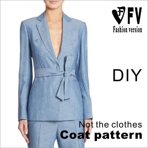 Womens lapel suit pattern coat clothing cutting drawing 1:1 renderings BWT-60