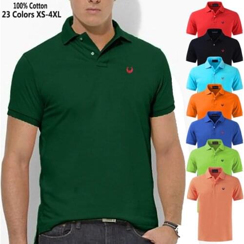100% Cotton High quality New-Design Plus Size XS-4XL Mens Polos Shirts Casual Short Sleeve Polos Homme Fashion Summer Male Tops