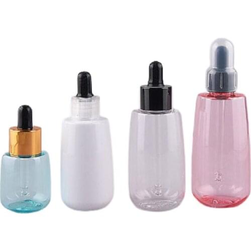 30ML 80ML Plastic Dropper Bottle Empty PETG Dropper Essential Oil Bottle Refillable Serum Drop Liquid Pipette Bottles 25pcs/lot