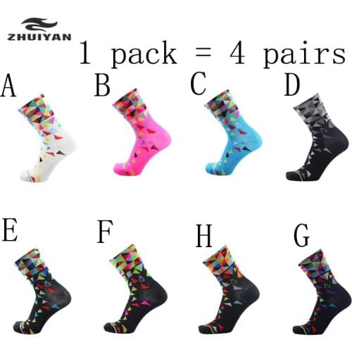 4 pairs Professional Brand Sport Outdoor Socks Breathable Road /Mountain Bike Socks/Racing Cycling Socks N4
