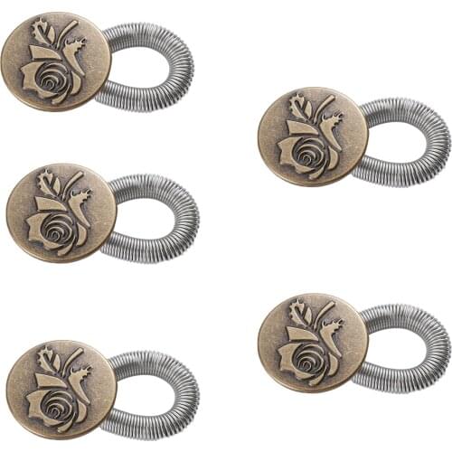 Metal Button Sewing Tool Jeans Pants Buttons 5 Pcs Waist Stretch Extender Women Men 2cm Fix Expanders