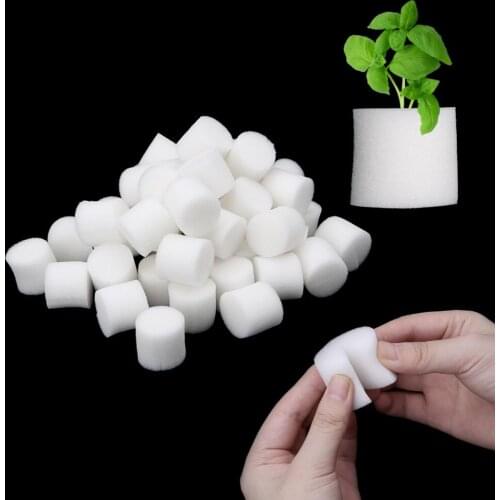 50pcs/set Planting Seedlings Sponges Moisturized Soilless Hydroponic Sponge Vegetables Cultivation Gardening Plant Tools