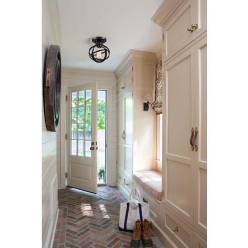 American aisle restaurant corridor porch bar counter balcony stairs ceiling lamps retro lamps