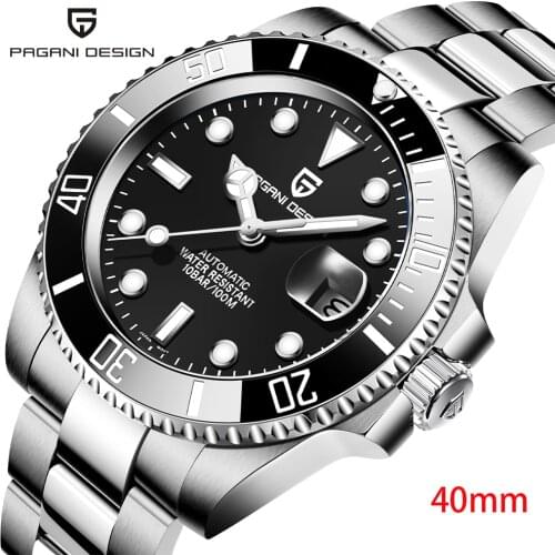 2021 New PAGANI Design Top Brand NH35A Watch Men 40mm Automatic Mechanical Watch Stainless Steel Waterproof Watch Reloj Hombre