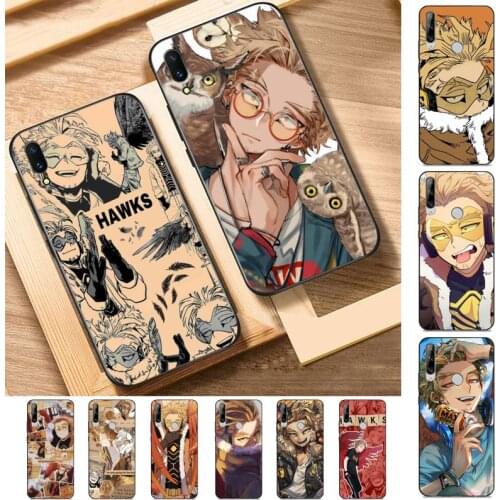 RuiCaiCa BNHA Hawks Coat Anime Phone Case for Huawei Y 6 9 7 5 8s prime 2019 2018 enjoy 7 plus