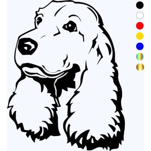 CK3139# Spaniel reflective funny car sticker vinyl decal silver/black car auto stickers for bumper rear window laptop