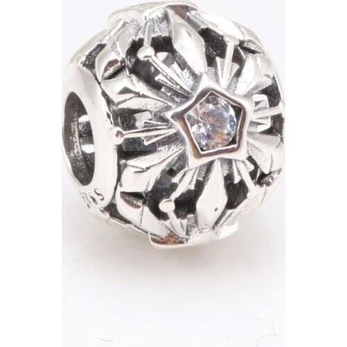 DoDoFly Authentic 925 Silver Hollow retro oxidized black star five-pointed star beads Fit Original Charms Bracelet Necklace