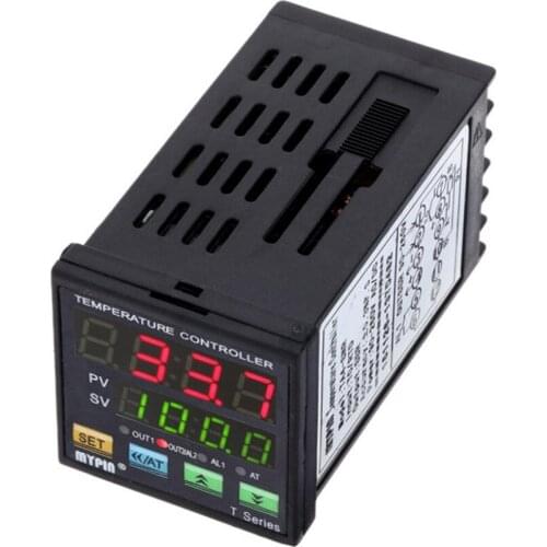 TA4-SNR Temperature Controller Dual Digital F/C PID Thermostat SSR Control Output Alarm