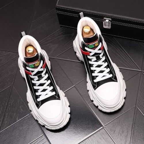 ERRFC New Arrival Designer Mens Black Casual Comfort Shoes High Top Fashion Lace Up Round Toe Trending Leisure Shoes For Man