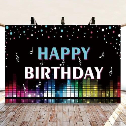 Musical Symbol Background For Photo Studio Beating Audio Frequency Birthday Party Photography Backdrop Photo Booth