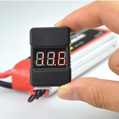 BX100 1-8S Lipo Battery Voltage Tester/ Low Voltage Buzzer Alarm/ Battery Voltage Checker with Dual Speakers