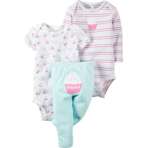 Newborn Baby Girls Rompers Fold Playsuits Pants Clothes Infant Print Home Wear Outfits Floral One Piece Jumpsuit Trousers Sets