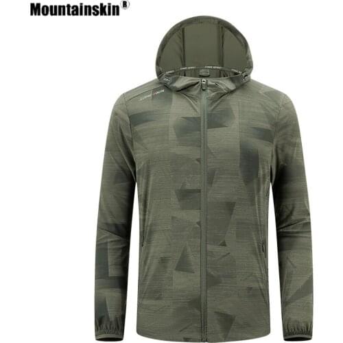 Mountainskin Men Women Icy Sunscreen Breathable Thin Jackets Outdoor Camo Windbreakers Climbing Camping Trekking Skin Coat VA948