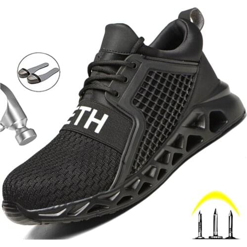 Lightweight Sneaker Steel Toe Safety Shoes Men Indestructible Work Shoes Puncture-Proof Boots Breathable Safty Shoes Work Boots