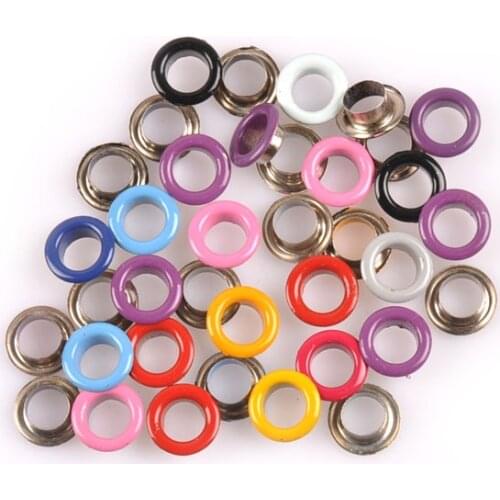 100PCs Mixed Color Metal Eyelets And Grommets For Scrapbooking Accessories DIY Sewing Clothes Handmade Crafts 10mm C1916