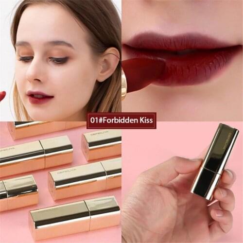 7 Colors Matte Moisturizing Lipstick Non-stick Cup Lipstick Waterproof Long-Lasting Makeup Profissional Lipstick TSLM1