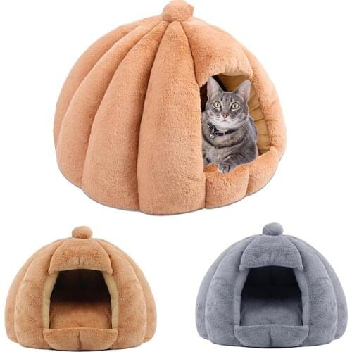 Soft Mongolian Pet Cat Cave House Foldable Tent Soft Warm Dog Bed Yurts Cute Kennel Nest Small Animals Puppy House With Mat