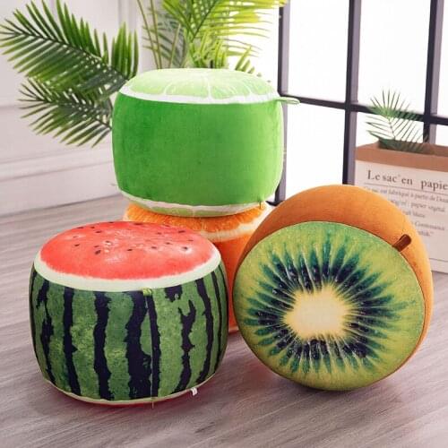 Inflatable Ottoman Foot Rest Footstool Small Tatami Chair Seat Bag Lazy Sofa For Bedroom Balcony 3D Fruit Pouf Fur Ottoman Pouf