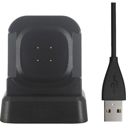 Desktop Dock Station Charger Adapter Base Holder USB Charging Cable Cord Stand for Fitbit Sense/ Versa 3 Watch Versa3 Smartwatch