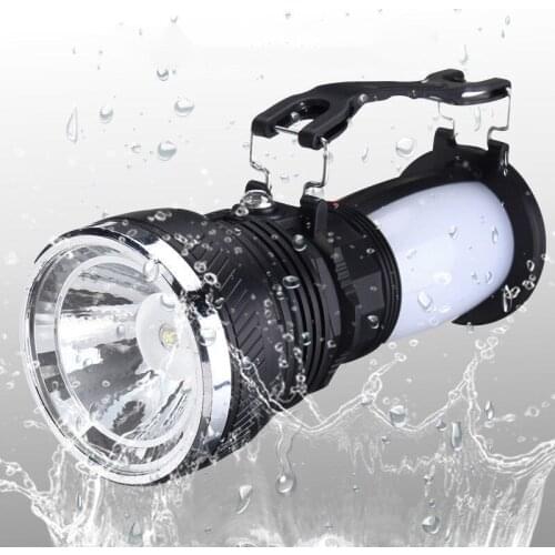 New Solar Power Rechargeable Battery LED Flashlight Camping Tent Light Lantern Lamp With US plug