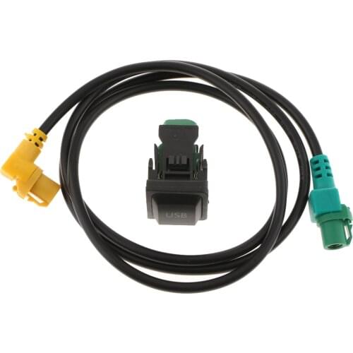 USB Switch Interface Socket+Harness Cable For VW Golf MK6 Jetta MK5 RCD 510