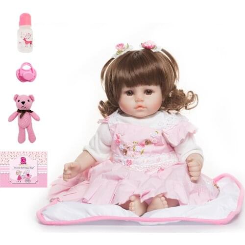 19 Inch Feelwind Boneca Reborn Silicone Reborn Baby Dolls Com Corpo De Silicone Menina Baby Dolls Kids Birthday Christmas Gift
