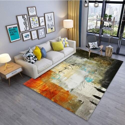 Modern Retro Art Flower Carpet Living Room Bedroom Non-slip Large Size Soft Carpet and Rug 200X300cm Floor Mat