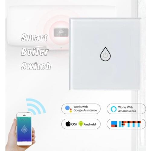 1-5PCS EU 20A WiFi Smart Water-heater Switch APP Remote Control Smart Home Automation Swtich Compatible with Alexa Google Home