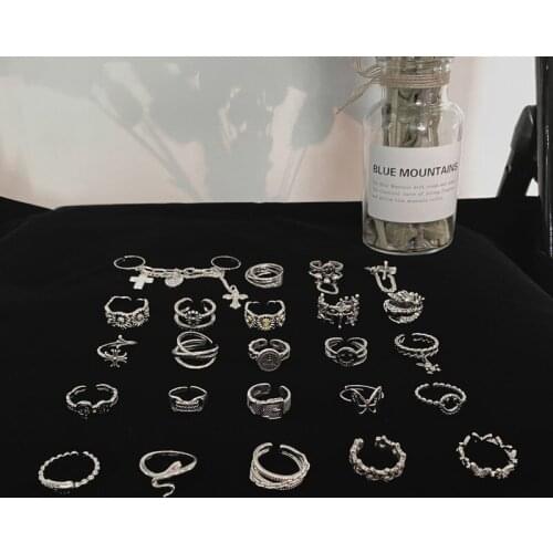 Ins Japanese and Korean Stock Multiple Open Adjustable Ring Classic All-match Fashion Ring Factory Direct Deliver Bracelet