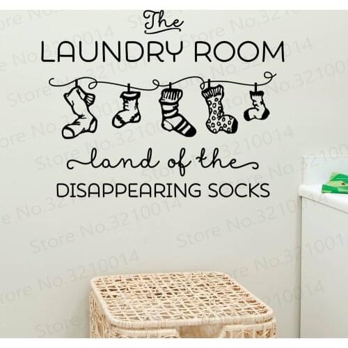 Decals Art Vinyl Mural Home Room Decor Wall Stickers Stickers Laundry Room Sign Wallpaper WL233
