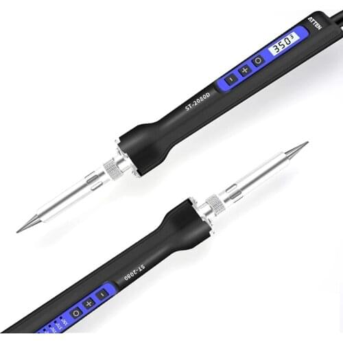 ATTEN 80W/150W intelligent Adjustable Temperature Electric Soldering Iron Portable Digital Solder Station LCD Display Auto Sleep
