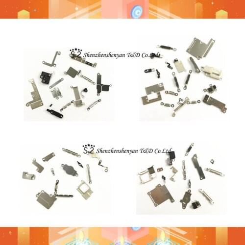 1set Inner Accessories for iPhone 5 5S 6 6s Plus 7 8 plus se Inside Small Metal Parts Holder Bracket Shield Plate Set Kit