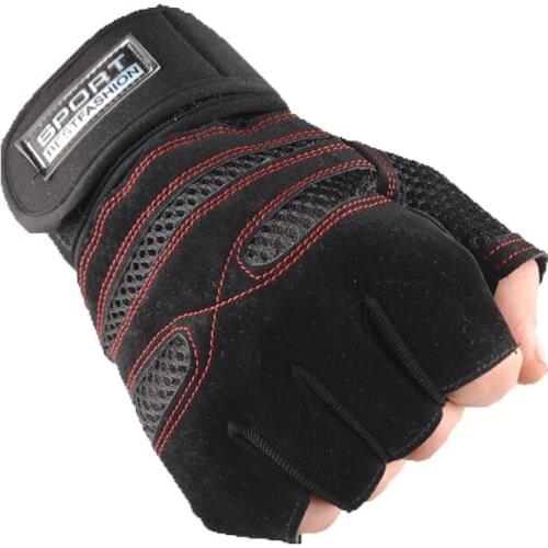 1 Pairs Elastic Gym Gloves Heavyweight Sports Exercise Weight Lifting Gloves Body Building Training Sport Fitness Gloves