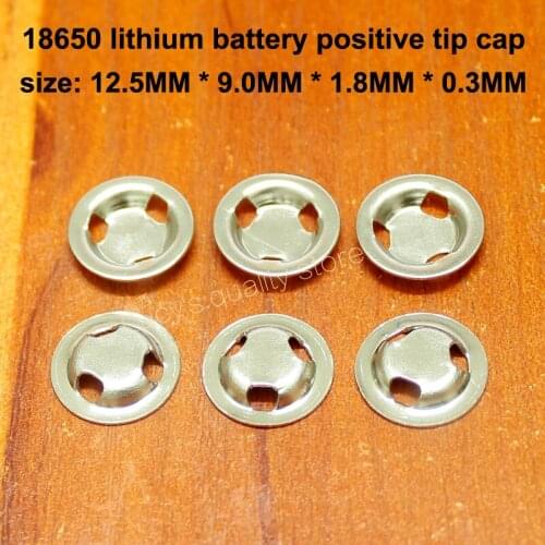 100pcs/lot 18650 Lithium Battery Positive Spot Weld Tip Flat Cap Ear Three Hole Accessories