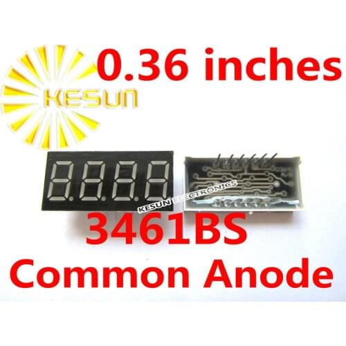 100PCS x 0.36 inches Red Green Common Anode/Cathode 4 Digital Tube 3461BS 3461AS 3461AG 3461BG LED Display Module