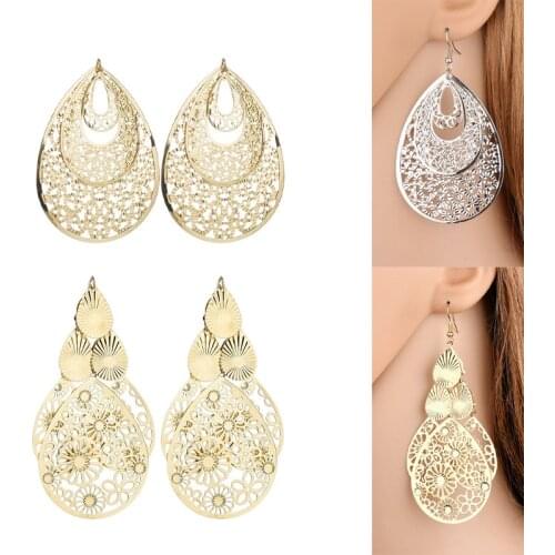 2020New 60Pcs Alloy Hollow Multi-layered Drop Button for DIY Jewelry Earring or Necklace Pendants Accessories DL38-DL39