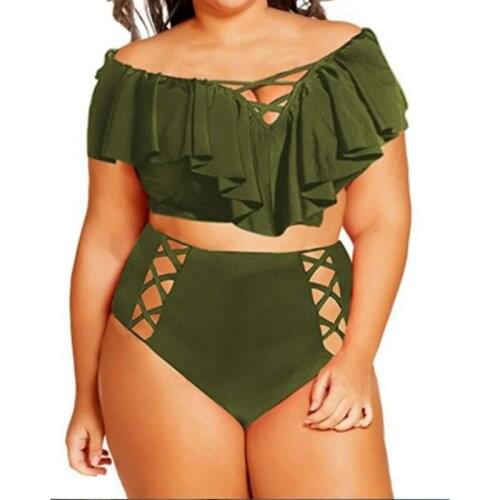 2021 Summer Fashion Trend New Swimsuit Sexy High Waist Tank Top Bikini Swimsuit Plus Size Suit 2 Picece Bathing Suit for Women