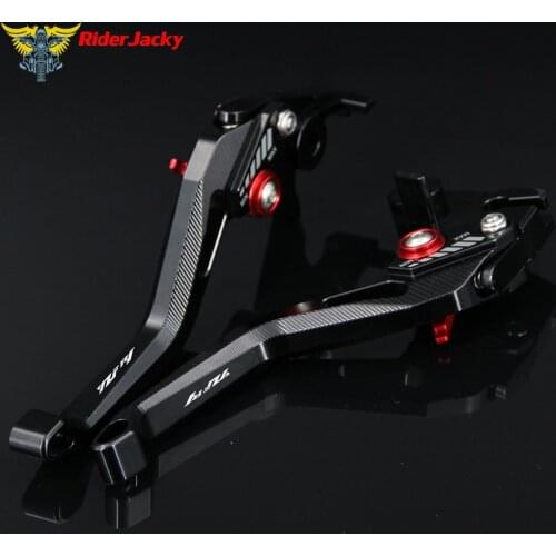 Logo 3D design (Rhombus Hollow) Black Adjustable Motorcycle Brake Clutch Lever For YAMAHA YZF R1 YZFR1/R1M/R1S 2015-2018 16 2017