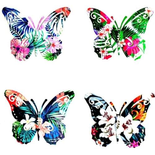 4Pcs Metal Butterfly Wall Art Decor Hanging Sculpture Indoor Outdoor For Living Room Garden Wall Hanging Ornament-ABUX