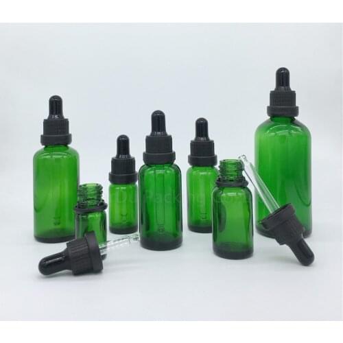 5ml,10ml,15ml,20ml,30ML,50ml,100ml green Glass Essential Oil Bottle With Tamper Evident,Reagent Eye Perfume bottles 100pcs/lot