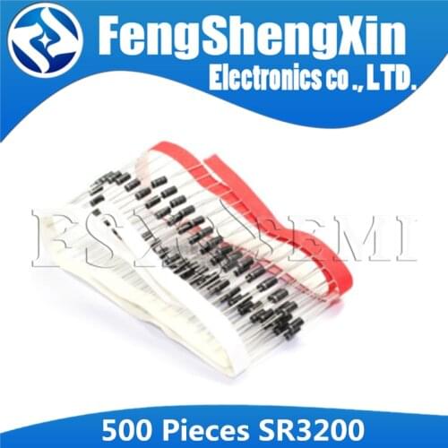 500PCS SR3200 SB3200 3A 200V Schottky Diode DO-27