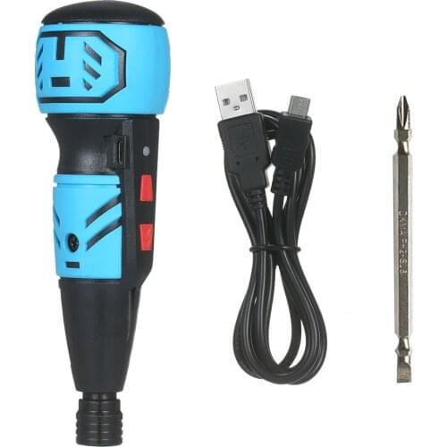 Cordless Screwdriver USB Rechargeable Mini Electric Screwdriver Portable Handheld Power Drill Screwdriver with LED Light