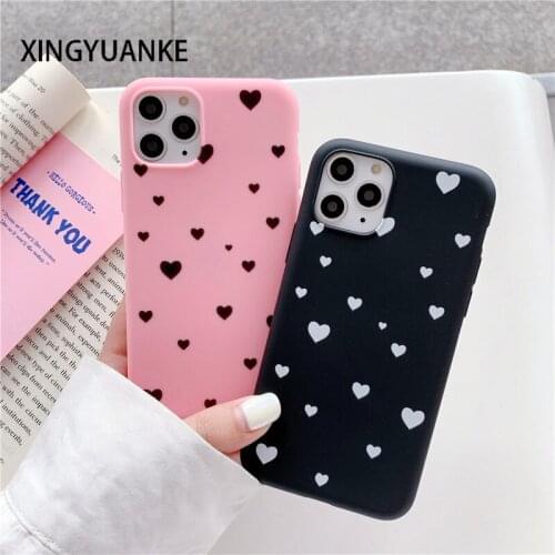 Simple Love Heart Phone Cover For Xiaomi Mi A2 Lite Redmi Note 9T 5 6 Pro 4 4X 4A 5 Plus 5A 6A 7 Soft Silicone TPU Case