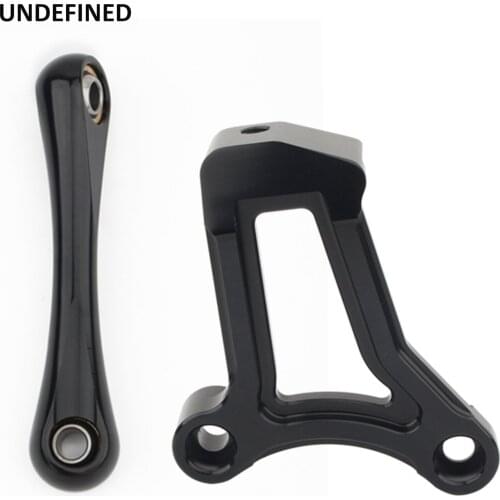 Motorcycle Black Front Engine Mount & CNC Stabilizer Link For Harley Road King Electra Street Glide Ultra Limited 2009-2016