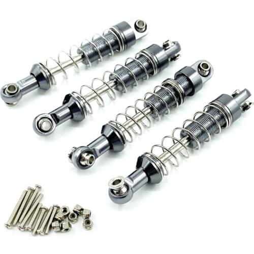 For MN D90 MN-90 MN99S WPL C14 C24 C34 RC Car 4Pcs Metal Shock Absorber Damper Upgrade Parts Accessories