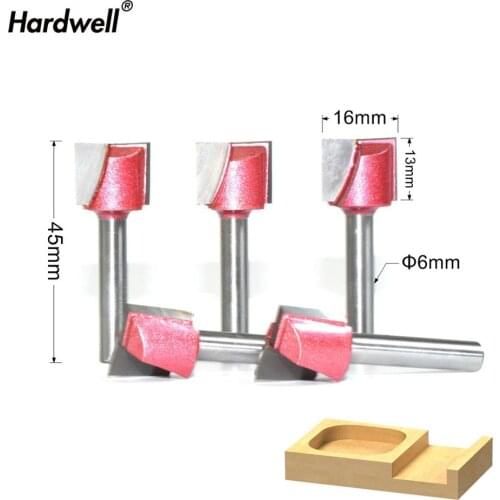 6mm*16mm,5pcs,Free shipping CNC Engraving Woodworking Milling Cutter,Tungsten Solid carbide End Mill,Cleaning Bottom Router Bit