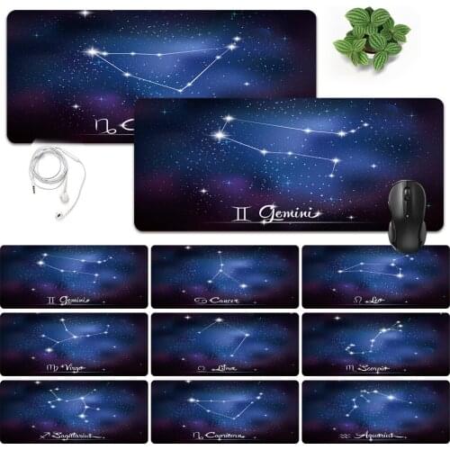 Smooth Extra Large Office Computer Desk Mat Anti-slip Waterproof PU Leather Mouse Pad Star Pattern Game Mouse Mat