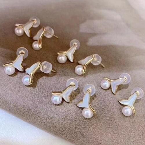 Mermaid Tail 925 Sterling Silver Earrings Findings Settings Mountings Parts Mounts for Pearls Agate Coral Beads Stones Crystal
